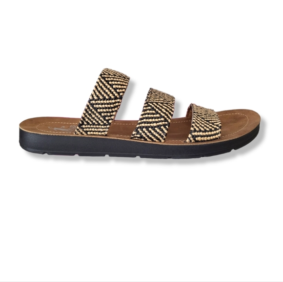 NIB Corkys Dafne Woven Strap Sandal 9 - Picture 2 of 6